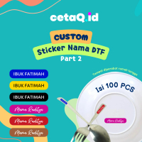 Cetaq.id Sticker Nama Custom UV DTF Timbul, Stiker Label Nama Waterproof Barang Perabotan dapur  Sen