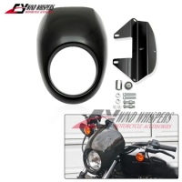Motorcycle Headlight Fairing Mask Fairing Cowl Fork Mount For Sportster XL883 XL1200 XL 883 1200 Dyna Super Glide Custom