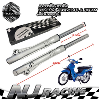 กระบอกโช๊คหน้า+แกนโช๊ค WAVE125 WAVE100 WAVE110I MIO FINO SONIC SCOOPY-i ทุกรุ่น ยี่ห้อNJ RACING