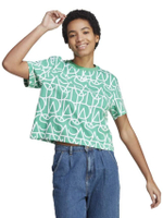 เสื้อยืดผู้หญิง บอยเฟรนด์ พิมพ์ลายอาดิดาสทั้งตัว IC6616