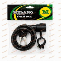 Kunci Gembok Sepeda MELANO Spiral Lock BMX MTB Hitam Hijau Biru Merah Hitam