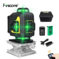 FIRECORE Laser Level F504T-XG 16 lines 4D Green 360 nivel laser Self-Leveling лазерный уровень Laser Tool with Receiver Tripod