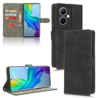 30pcs/lot For VIVO Y78 Plus 5G RFID Protection Wallet Stand Retro Leather Case For VIVO Y78 5G Y36