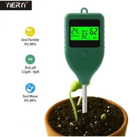PH Meter Tanah Digital 3-in-1 Fertility Humidity PH LCD Backlit Moisture Acidity Sensor