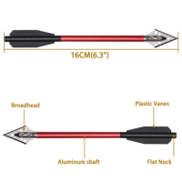 3PCS 6.5 Inch Aluminum Crossbow Bolt Arrow Suitable for 50-80 LBS Crossbow Bolt Archery