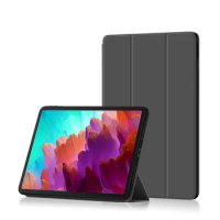 For Lenovo Xiaoxin Pad Pro 12.7 inch 2023 Tri-Folding Stand PU Leather Soft Back Smart Folio Cover for Lenovo Tab P12 12 7 Case