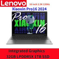 2024 Lenovo Xiaoxin Pro 16 Laptop Intel Core Ultra 5 16GB/32GB LPDDR5X RAM 1TB/2TB SSD 16inches 2.5K 120Hz Screen Slim Notebook