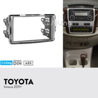 Car Fascia Radio Panel for Toyota Innova 2011+ Dash Fitting Kit Install Facia Plate Adapter Cover Bezel Stereo Console Trim