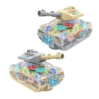 【GCT 玩具嚴選】電動透明齒輪坦克車(電動自走坦克車)