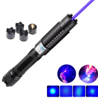 Burning Most Powerful Laser pointer- Torch 450nm 10000m Focusable Blue Laser Pointer- Flashlight burn match candle lit cigarette