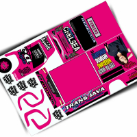 Stiker pola papercraft miniatur truk oleng Dek Chelsea ukuran besar