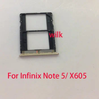 NEW Sim Cards Adapters ForFor Infinix Note 5/ X605 SIM Card Holder Tray Slot Replacement Parts
