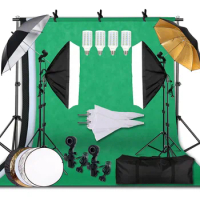 2*3m Backdrop Support System Photography Equipment Video Lighting Accessories Umbrella Softbox Photo Studio Light Kit Shooting
