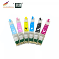 (RCE-801-806) refillable refill ink cartridge for Epson T0801-806 80 Stylus Photo R360 RX560 RX585 RX685 bkcmylclm
