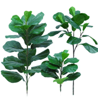 Artificial Tree, Green Violin Leaf Fig Bonsai, Home Interior Decoration, Garden Greenery, Window Dec