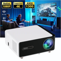 WZATCO A1 Brightest 5G WiFi Smart Full HD 1080P 4K Projector Auto Focus Fully Sealed Engine for Home Theater LEDProyector Beamer