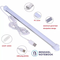 Lampu Neon USB Portable Strip Panjang LED Lampu Belajar Kerja Magnet