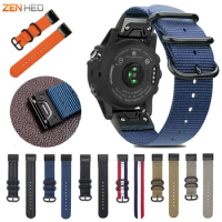 26 22 20mm Nylon Watchband for Garmin Fenix 5X 5 5S Plus 3 3 HR/Forerunner 935/945 Quick Release Easy Fit Watch Strap Band