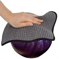 Hiburan Anti-skid Bola Bowling Tuala Boleh dibasuh Penghilang serpihan habuk Bowling Shammy Pad Titi