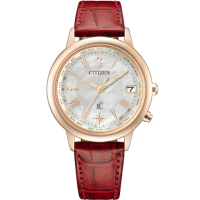 【CITIZEN 星辰】XC 鈦 台灣25周年 光動能電波錶 女錶 禮物 推薦(CB1105-02W)