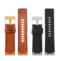 24mm26mm28mm Watchband For Diesel Vintage Leather Strap Men DZ4318/4343/4476/4323 With Antiwear Steel Head Cowhide Watch Bracele