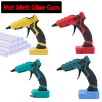 60W For DeWalt/Milwaukee/Makita/Kobalt 18V Cordless Hot Melt Glue Gun Heat Gun w/10pcs Sticks Crafts DIY Tools