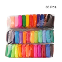 36 Colors Air Dry Clay Moulding Craft DIY Toys Set Plasticine Clay Crystal Colorful Mud Toys For Kids Gifts