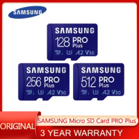 New SAMSUNG Pro Plus Micro SD Card 128GB 256GB 512GB Flash Card V30 A2 UHS-III SDXC Max 160MB/s TF Card With Adapter
