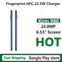 New HuaWei Mate 20 4G LTE Cell Phone Dual Sim Fingerprint 6.53" OLED Kirin 980 NFC 24.0MP Android 9.0 OTA 22.5W Charger