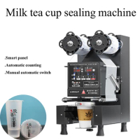 Automatic Bubble Sealing Machines Milk Tea 110V/220V popping boba Paper/Plastic Cup Sealer Machine