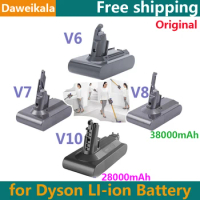 2023 21.6V 28000mAh Li-ion Battery for Dyson V6/V7/V8/V10 DC62 DC74 SV09 SV07 SV03 965874-02 Vacuum Cleaner Battery L30 18650