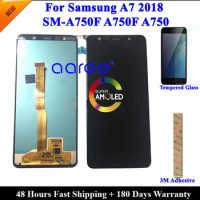 Super AMOMLED LCD For Samsung A7 2018 A750 LCD A750 lcd For Samsung A750F A7 2018 LCD Screen Touch Digitizer Assembly