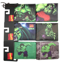 MINISO Disney Marvel Hulk Hulk Men's Student PU Coin Purse Leather Wallet Short Wallet Mens Wallet Cute Wallet