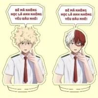 Standee giúp học tập Shoto Todoroki, Bakugou Katsuki | My hero Academia | MHA