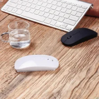 USB Nirkabel 2.4Ghz Juta 1600DPI Ultratipis Ergonomis Nirkabel Portabel Juta untuk Laptop, Mouse USB Mini Komputer Gaming