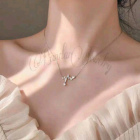 KALUNG TITANIUM DETAK JANTUNG PERMATA ANTI KARAT DAN ANTI LUNTUR