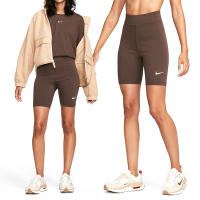 Nike Sportswear Classics 女款 棕色 高腰 舒適 單車 透氣 貼身 短褲 束褲 DV7798-237