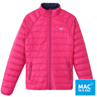 【MAC IN A SAC】女款輕暖袋著走雙面羽絨外套LDS207桃紅深藍/輕量保暖/收納體積小