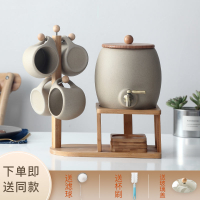 限時減免！免運 飲料桶 冷水壺 果汁桶 可樂桶 北歐冷水壺陶瓷套裝家用涼水杯大容量耐熱高溫防爆果汁飲料泡茶壺八折下殺 打骨折 可開發票 加客服賴享受巨額減免金牌保障