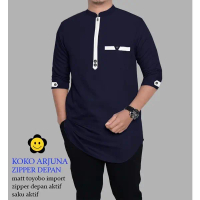 Baju koko valir - navy, S TERBARU!!