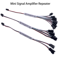 Mini TTL Signal LED Amplifier Repeater for WS2811 WS2812B SK6812 3Pin Addressable RGB LED Strip String Module 1 TO 2/4/8 DC5-24V
