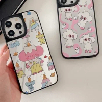 Cartoon Candle iPhone 11 12 13 14 15 Pro Max Mirror Surface MagSafe Case Cover Shell