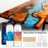 Epoxy Resin and Hardener Kit Crystal Clear Cast Resin Set Art Resin Supplies for Coating and Casting Craft DIY Jewelry making