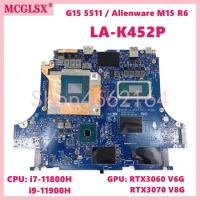 LA-K452P with i7-11800H CPU RTX3060 RTX3070 GPU Laptop Motherboard For Dell G15 5511 Alienware M15 R6 Notebook Mainboard
