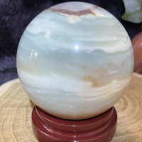 【Cozy 世界水晶原礦與茶】亞馬遜天河石球 6.5cm 31-1(三大能量石之一 主要可緩解焦慮帶來清晰思緒)