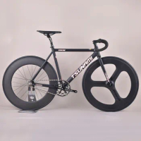 Tsunami SNM100 Aluminium Bicycle 49/52/55/58cm Fixed Bicycle 700C Racing Bike Single Speed Fixie Bicicleta With Carbon Wheelset