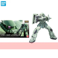 Bandai Original Gundam Model Kit Anime RG 04 1/144 MS-06F Zaku II Action Figure Assemble Collectible Toys for Children