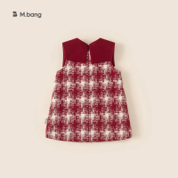 2025 Winter Baby Girl Vest Dress Sleeveless Christmas Clothes Fleece-Lined Children's Dress Girl's D