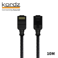 【Kordz】 PRO CAT6 28AWG 極細 高速 網路線 黑 10M
