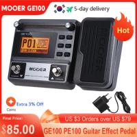 MOOER GE100 Guitar Multi-effects Processor Effect Pedal with Loop Recording Chord Lesson Function GuitarPedal Guitar Accessories